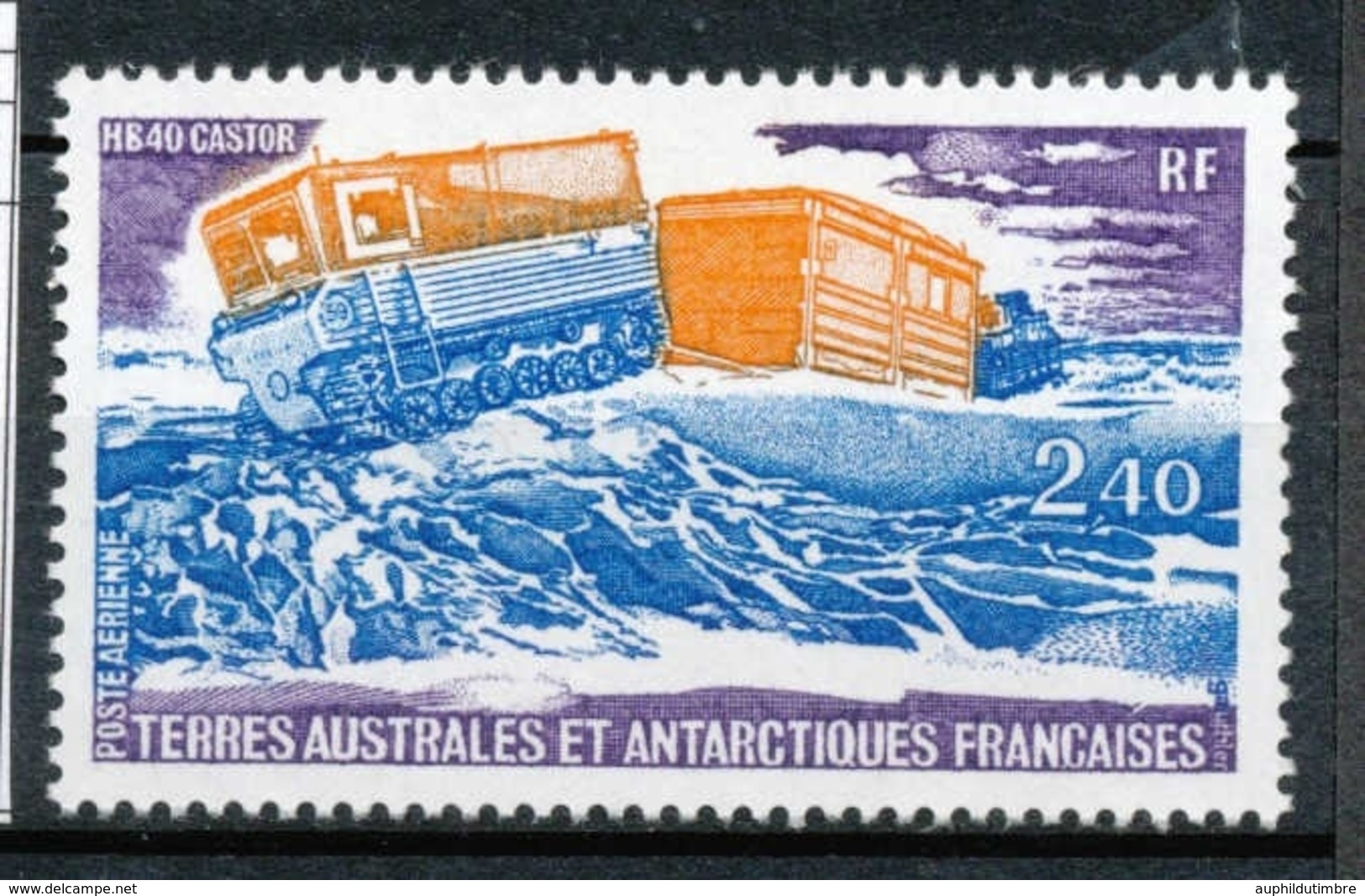 T.A.A.F Aérien 1980 N°62 Véhicule Antarctique, HB 40 Castor N** ZT174A - Airmail