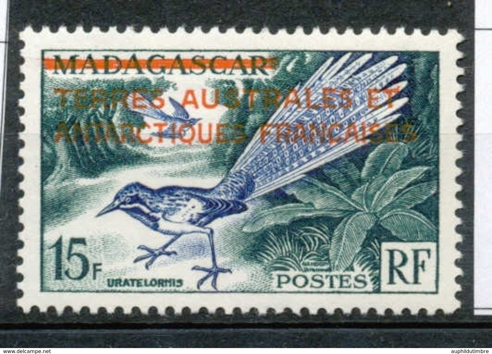 T.A.A.F 1955 N°1 Timbre De Madagascar De 1954 Surchargé En Rouge N** ZT1A - Ungebraucht