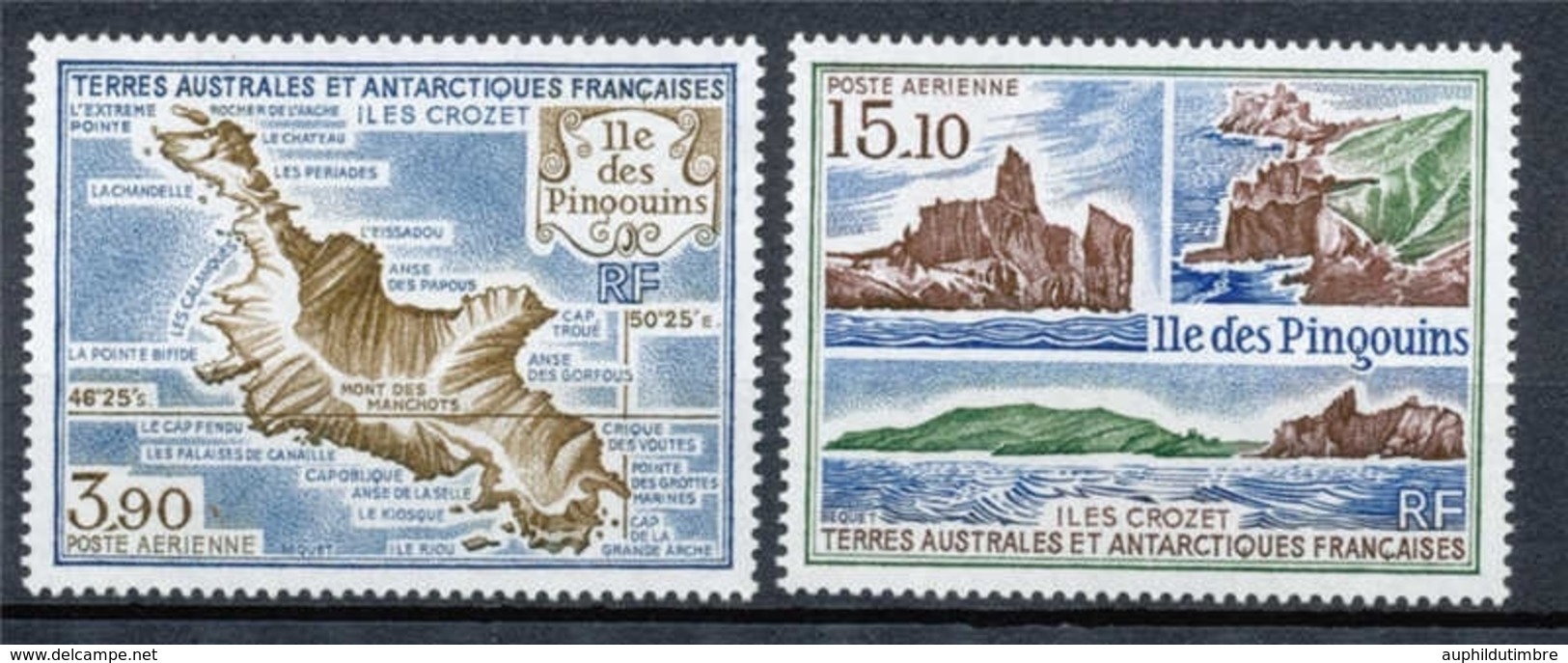 T.A.A.F Aérien 1988 N°100-101 Série L'île Des Pingouins N** ZT205A - Posta Aerea