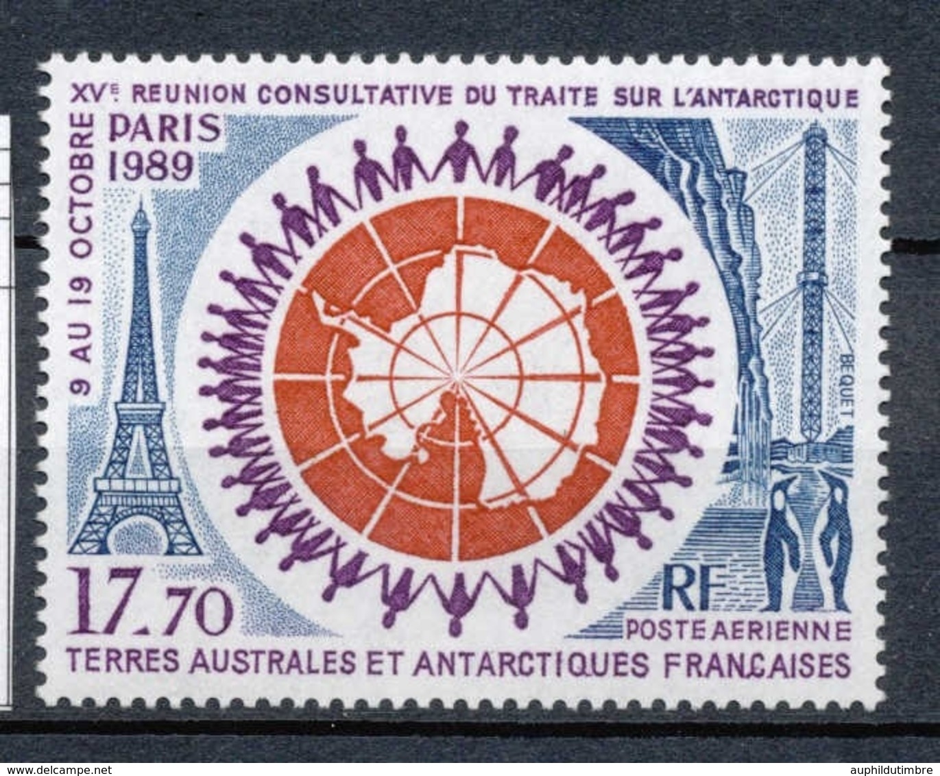 T.A.A.F Aérien 1989 N°109 Xve Réunion Traité Sur L'Antarctique N** ZT211A - Airmail