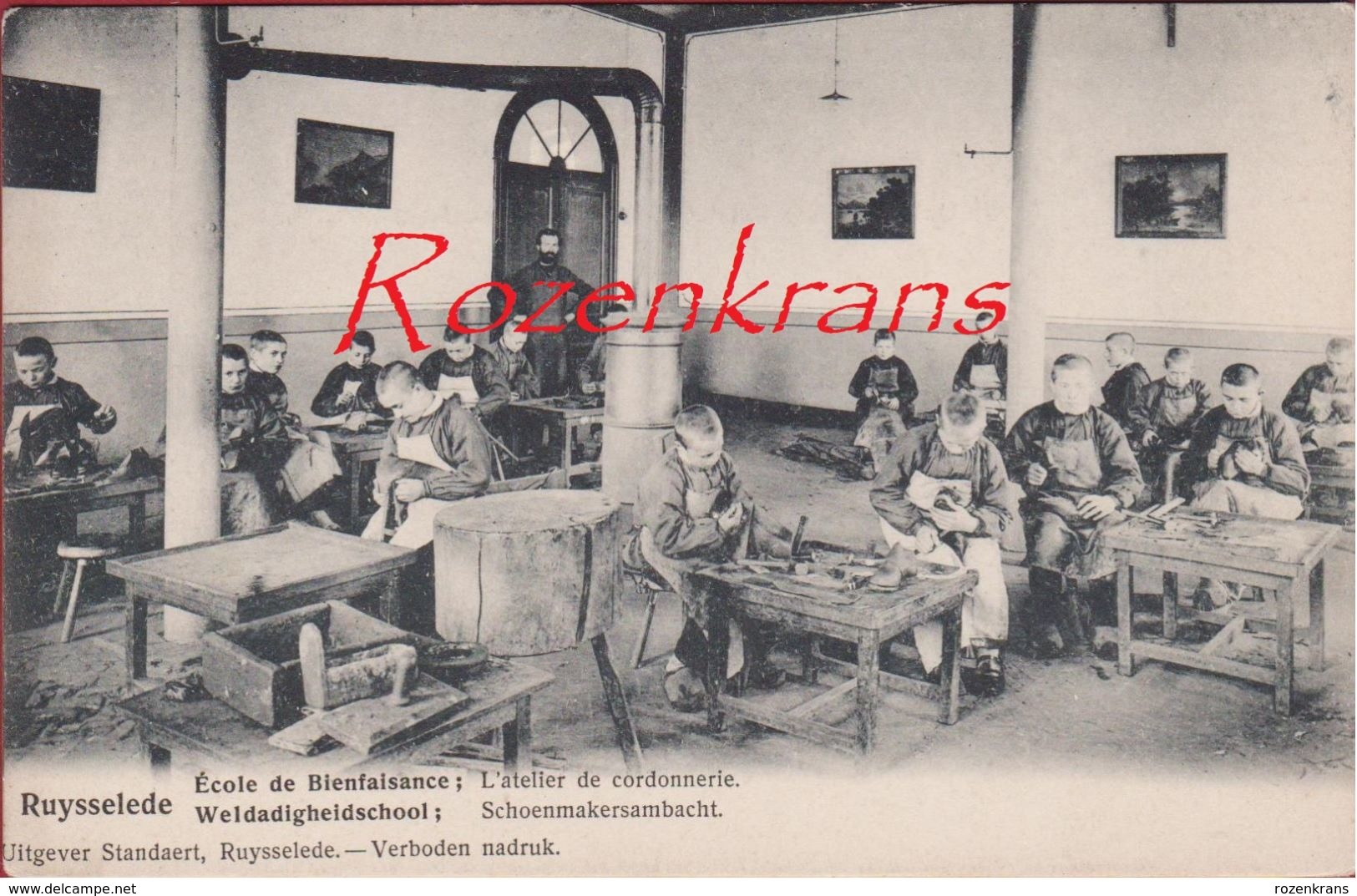 Ruysselede Ruiselede Weldadigheidschool Schoenmaker Schoenmakersambacht Kinderen Enfants Cordonnerie (zeer Goede Staat) - Ruiselede