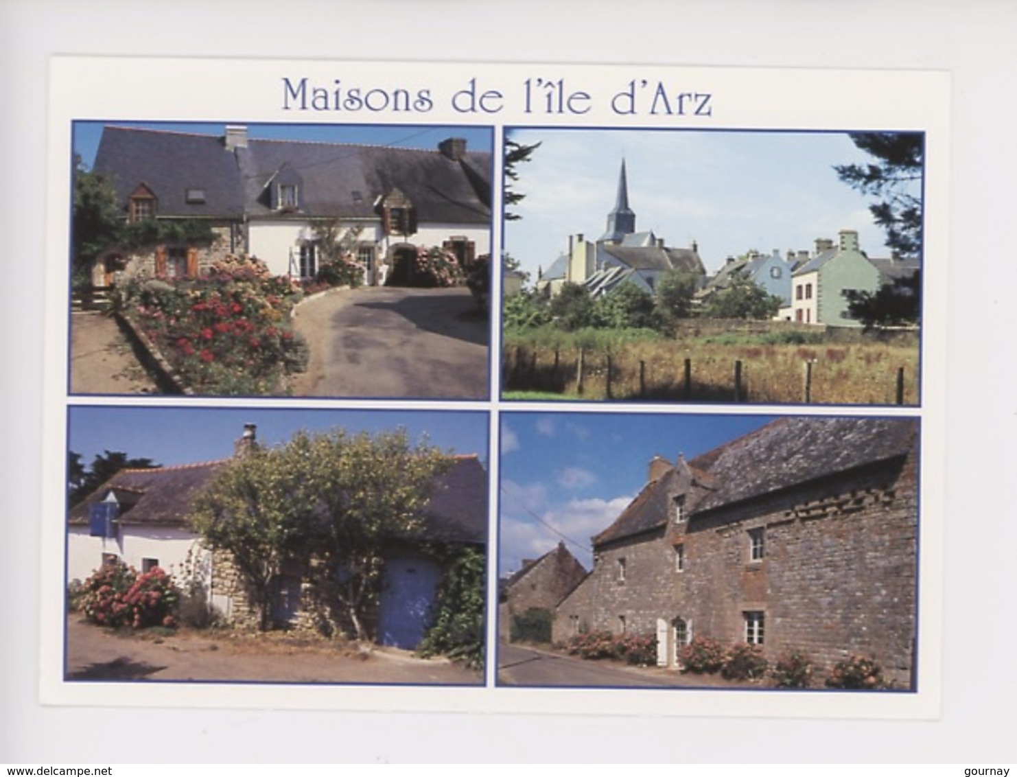 Maisons De L'Ile D'Arz, De La Petite Maison Du Pêcheur Au Manoir XVIè S. (cp Vierge Multivues Village église) - Ile D'Arz