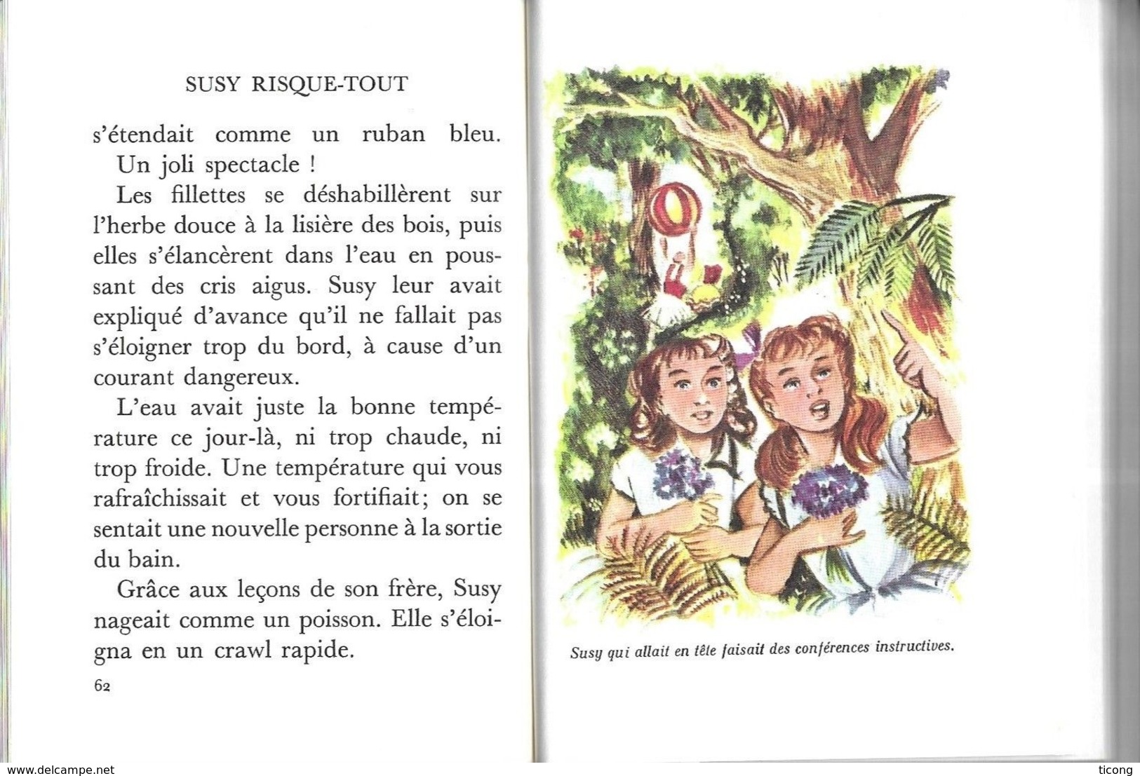 SUSY RISQUE TOUT DE GRETHA STEVNS, ILLUSTRATIONS DE MIXI BEREL, ROUGE ET OR DAUPHINE EDITION 1962, VOIR LES SCANNERS - Bibliotheque Rouge Et Or