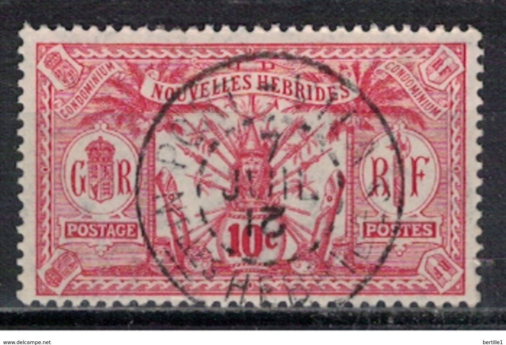 NOUVELLES HEBRIDES            N°  YVERT   28   ( 2 )     OBLITERE       ( Ob   1/11 ) - Used Stamps
