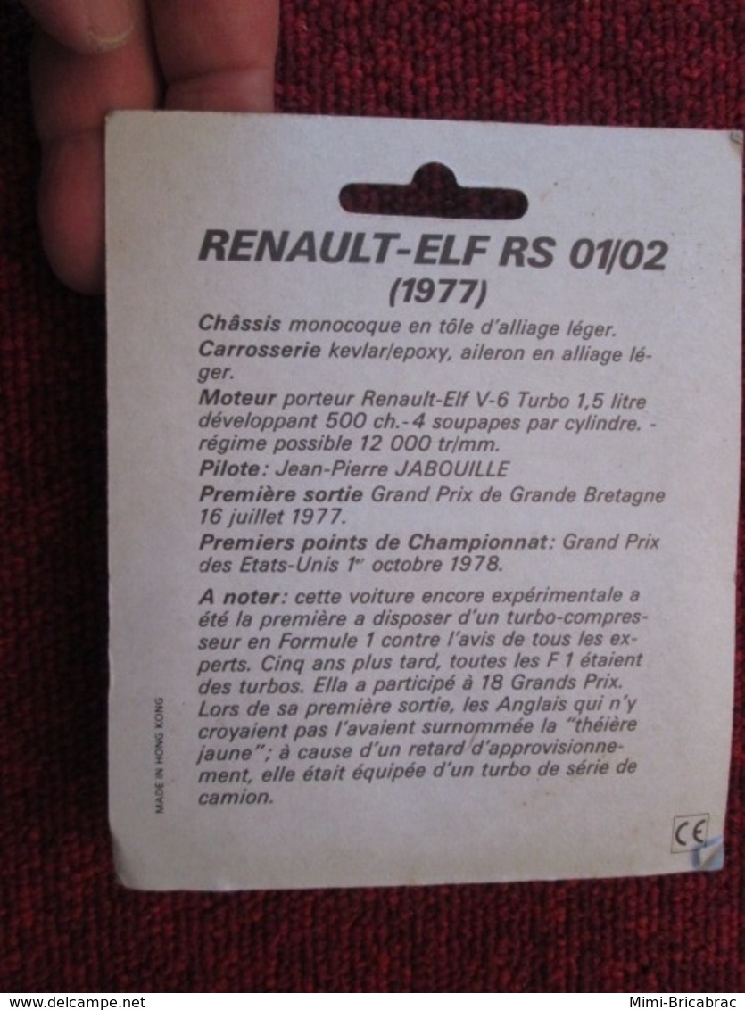 DIVDIV Voiture Miniature ELF CADEAU PUBLICITAIRE Formule 1 échelle 1/53e RENAULT ELF RS 01/02 - Reclame - Alle Merken