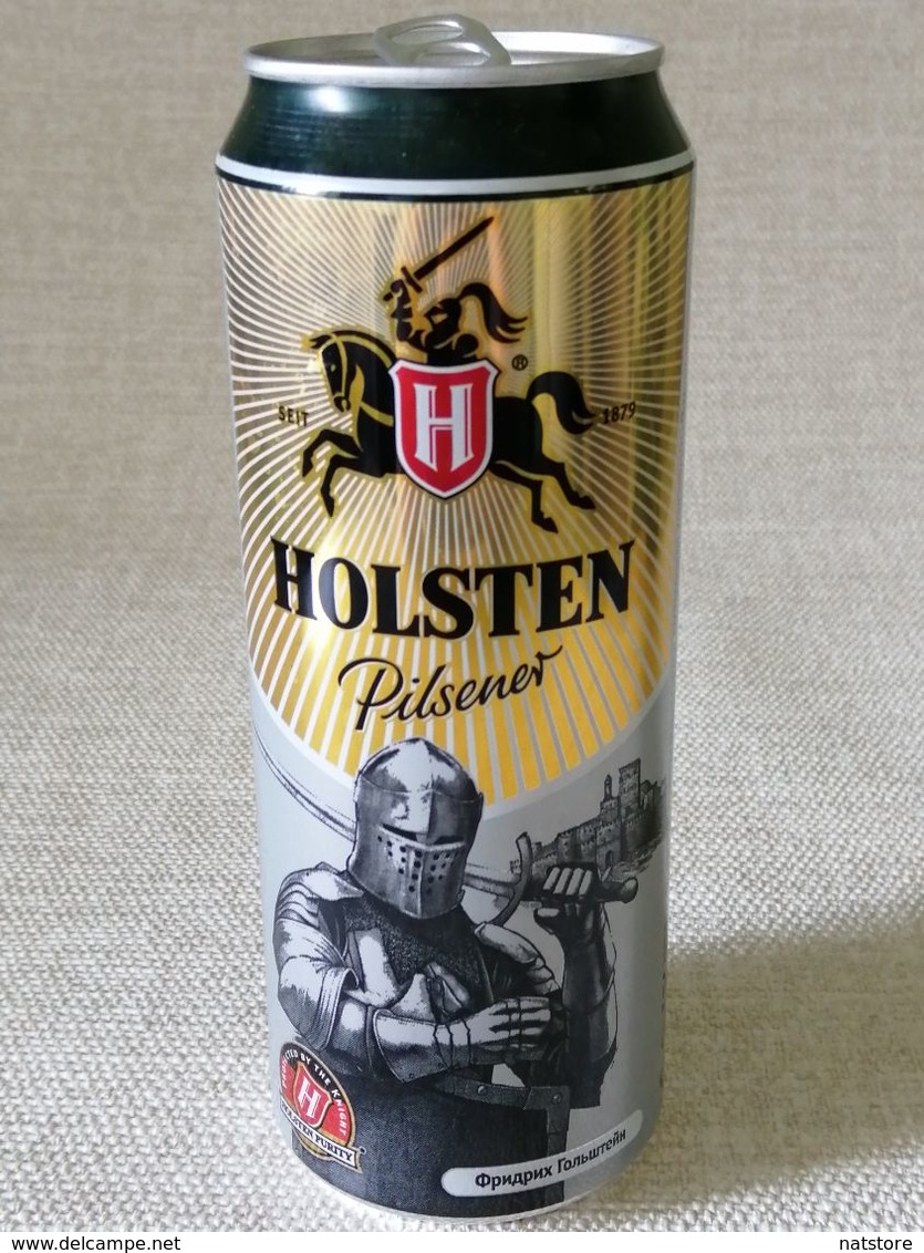 KAZAKHSTAN...BEER CAN..450ml. " HOLSTEN  PILSENER" ,  LIGHT.  2020  FRIEDRICH VON HOLSTEIN...LIMITED EDITION - Cannettes