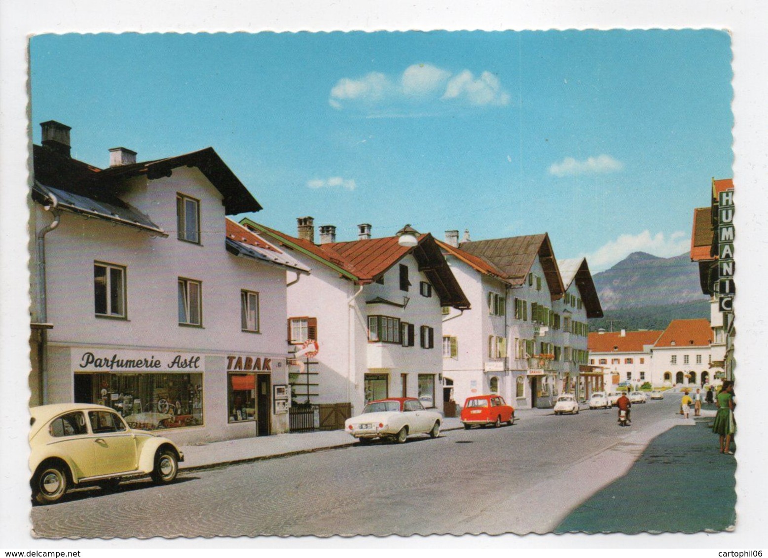 - CPSM WÖRGL (Allemagne) - Bahnhofstrasse (PARFUMERIE ASTL - TABAK) - Verlag Schöllhorn - - Wörgl