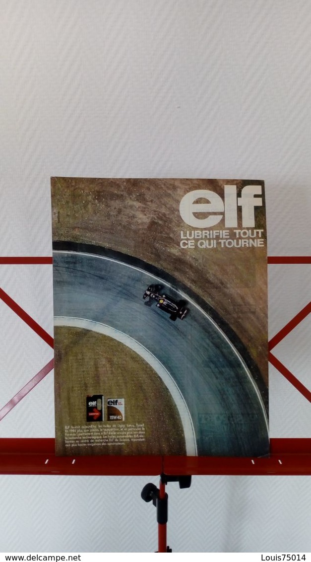 Publicité De Presse Automobile De 1986 Huile Moteur ELF Compétition Et ELF Anti-Usure - Publicités