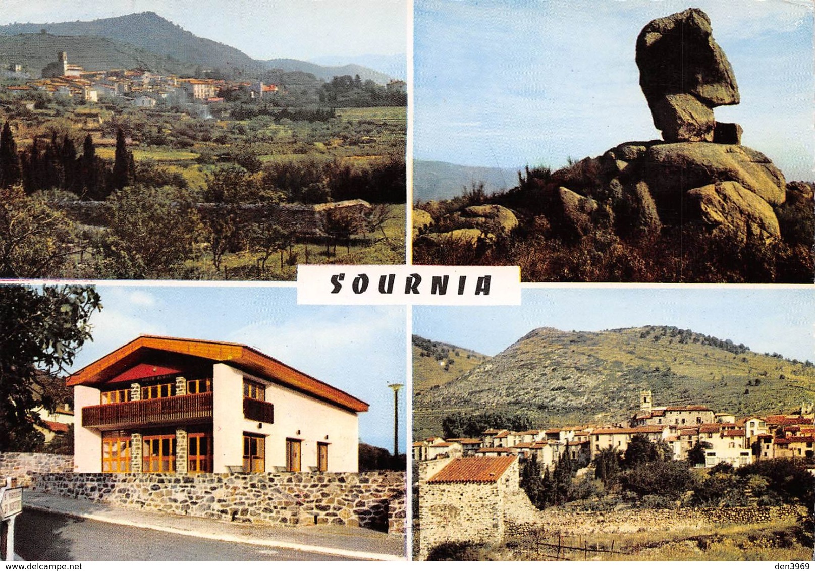 SOURNIA - Vues Générales - Le Rocher Cornu - Le Foyer Rural - Sournia