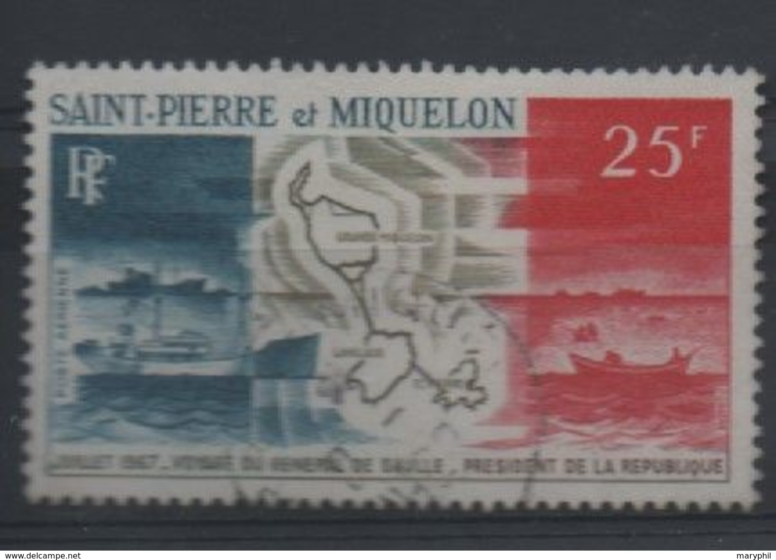 LOT 140 - SAINT PIERRE ET MIQUELON P.A N° 38 - Cote 18.50 € - Oblitérés