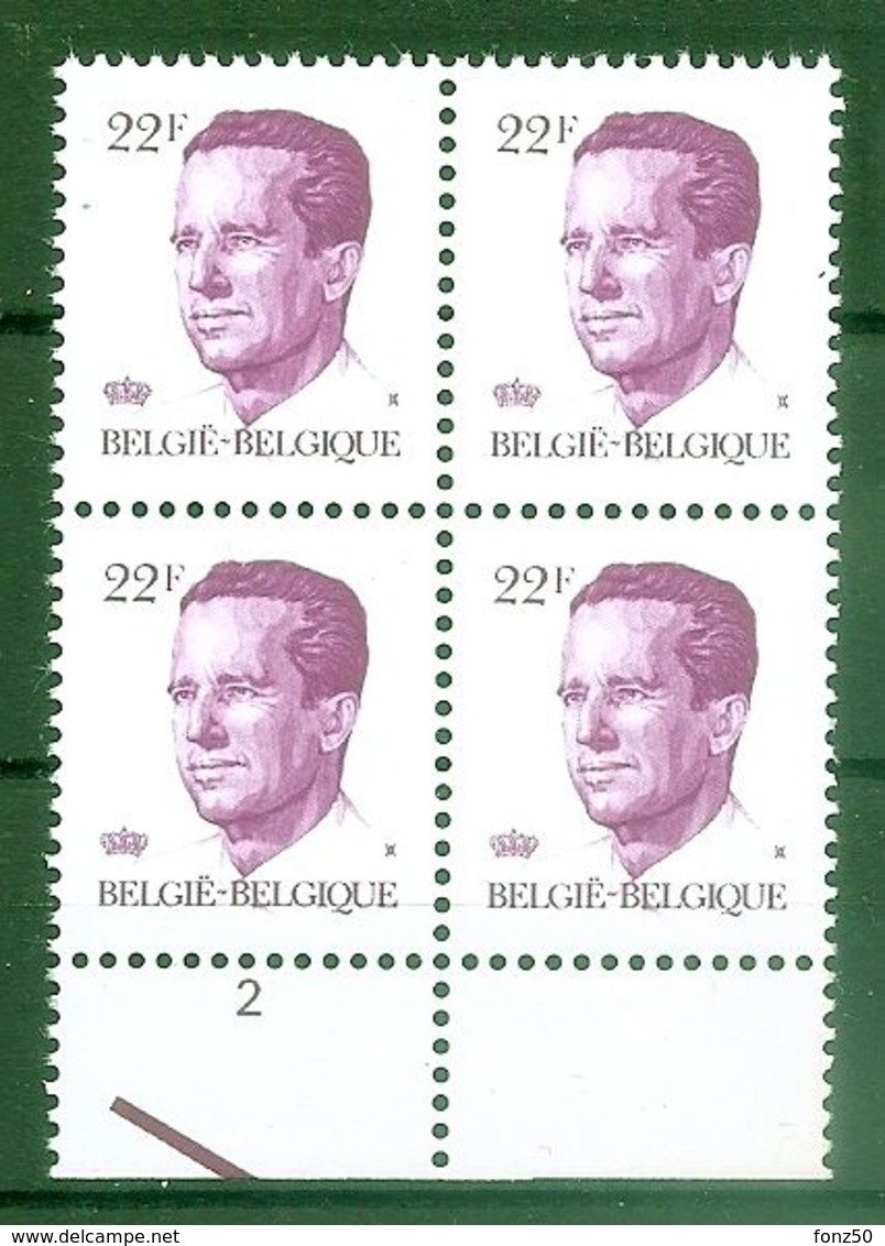 BELGIE * Nr 2125  Plaatnr 2 * Postfris Xx * GELE GOM - Andere & Zonder Classificatie