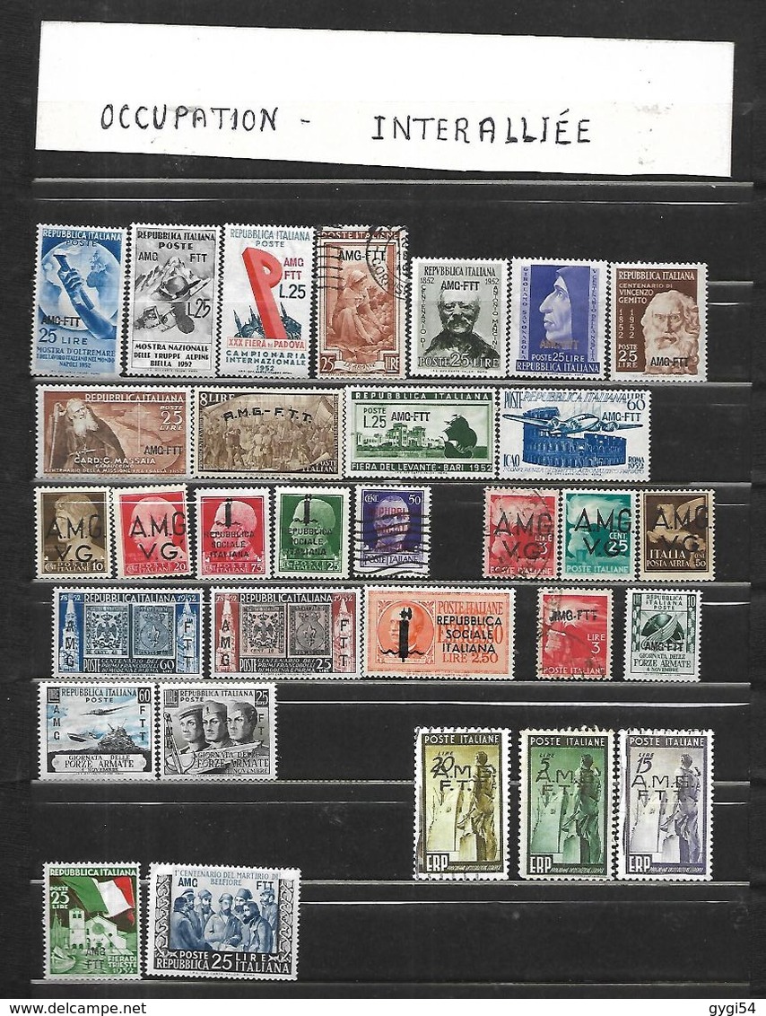 Italie  Occupation Interallliée  Lot - Other & Unclassified