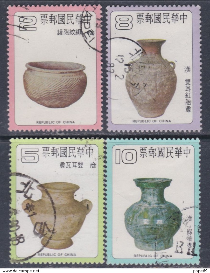 Taiwan N° 1251 / 54 O Poteries Anciennes Chinoises: La Série Des 4 Valeurs  Oblitérées TB - Oblitérés