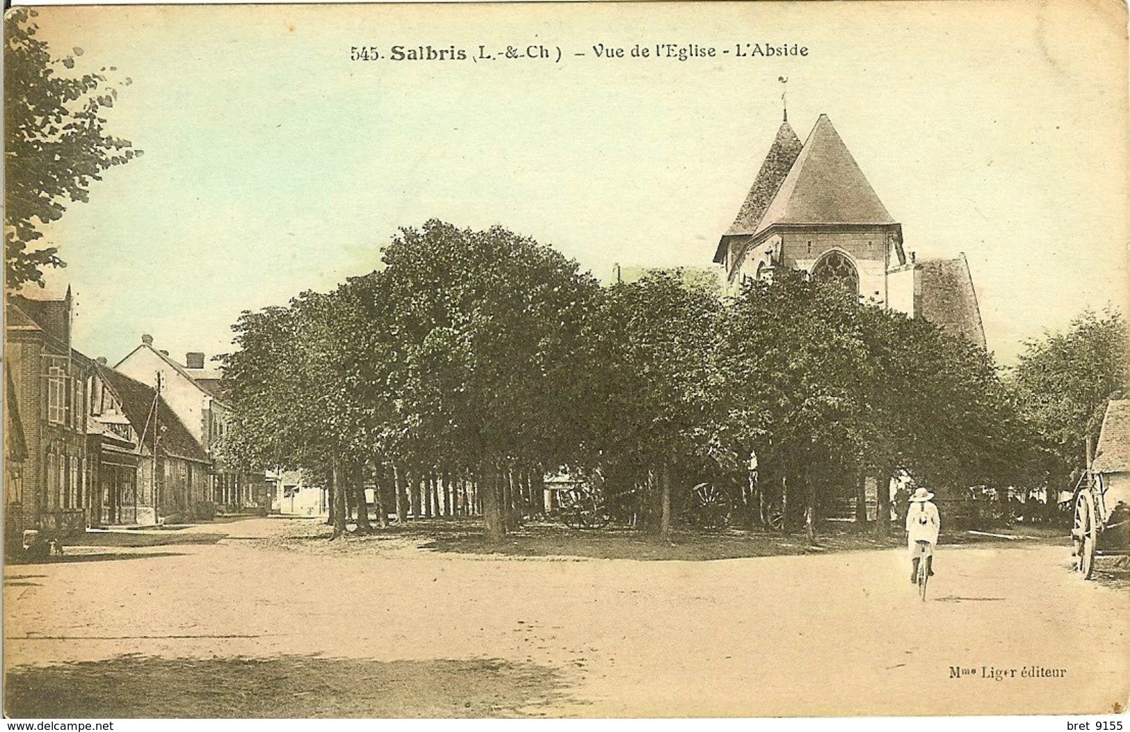 41 SALBRIS LA PLACE ET L EGLISE L ABSIDE - Salbris