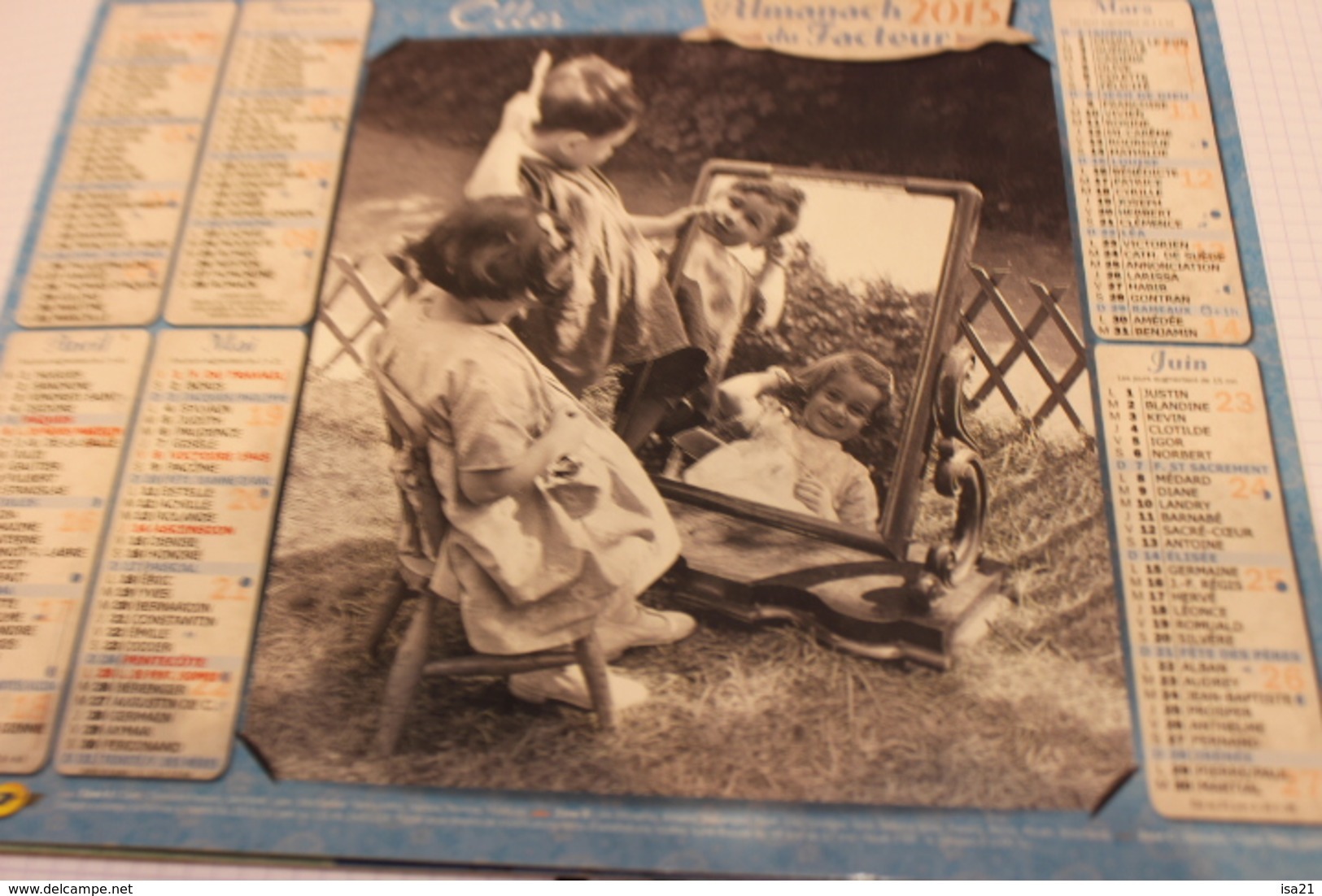 ALMANACH DU FACTEUR Calendrier Des Postes 2015, SOMME:  Jeunes Enfant Jouant,  Carton Souple, 2 Photos - Grand Format : 2001-...