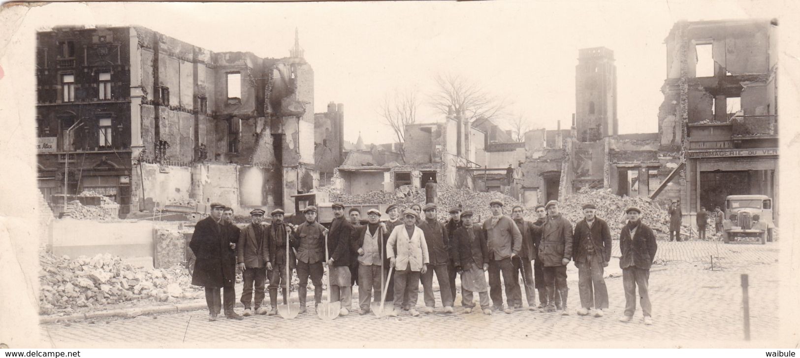 Tournai 1940/42 Vieux Camion  Vieille Photo 18 X 8 - Autres & Non Classés