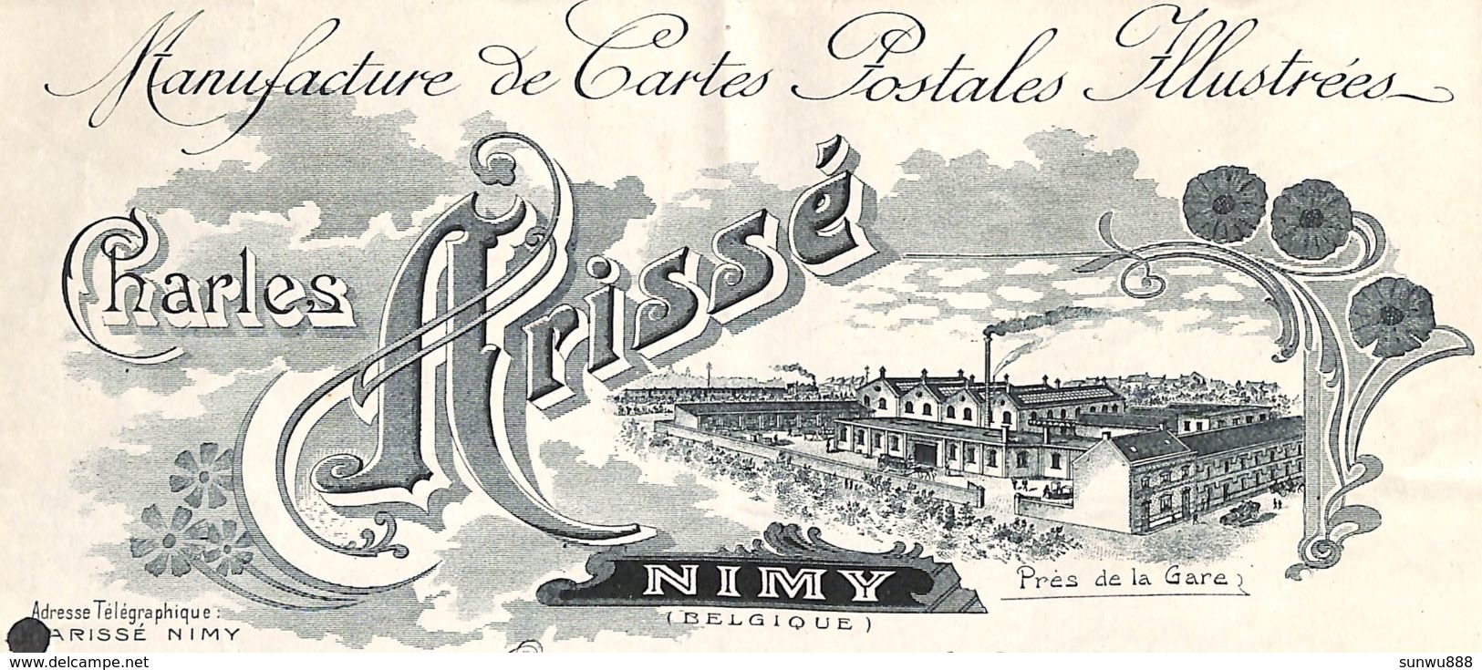 Manufacture De Cartes Postales Illustrées Charles Arissé Nimy 1921 (voir ZOOM) - 1900 – 1949