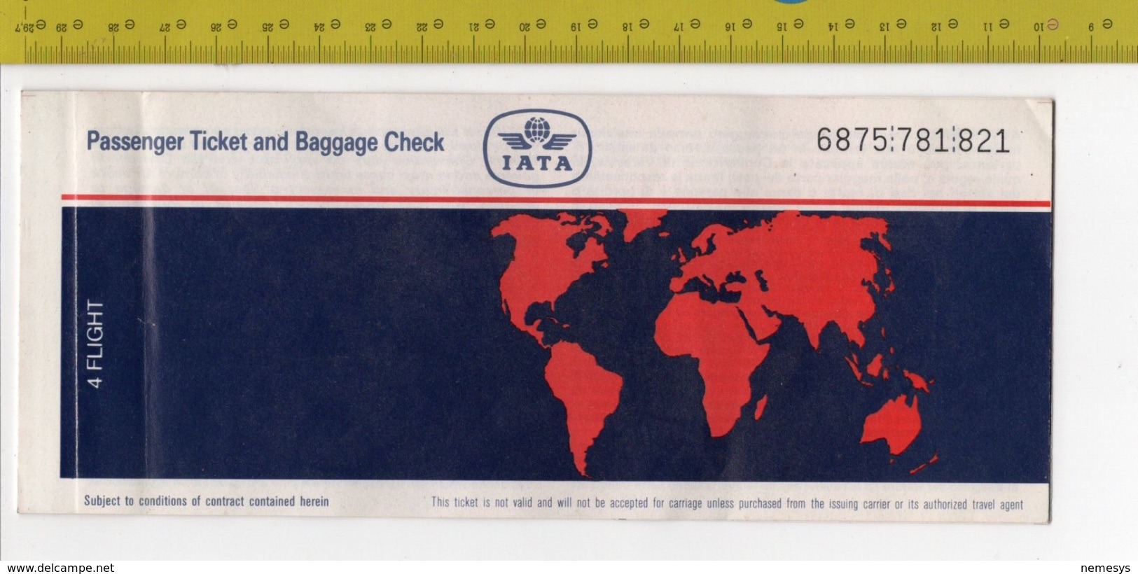 1995 IATA Passenger Ticket - Rome/Washington United Airlines SEE 4 SCANS - Wereld