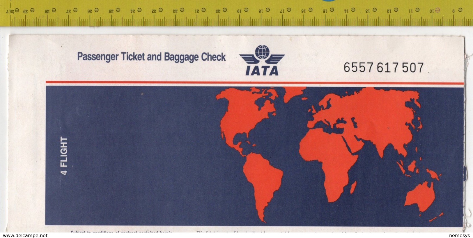 IATA Passenger Ticket - Rome/Cairo Alitalia SEE 4 SCANS - World