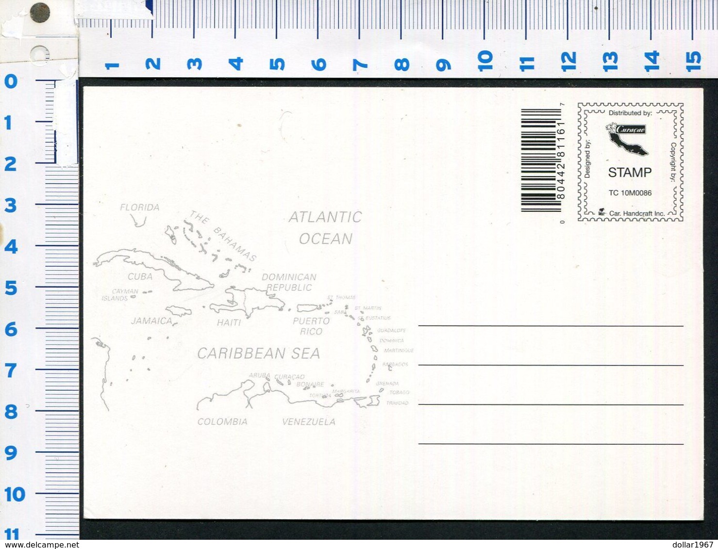 Curaçao - Eiland Plattegrond - Wilmstad  -  NOT  Used  See The 2  Scans For Condition. ( Originalscan !!! ) - Altri & Non Classificati