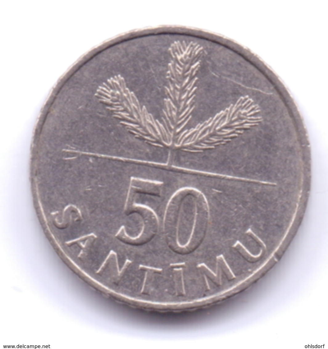 LATVIA 1992: 50 Santimu, KM 13 - Latvia