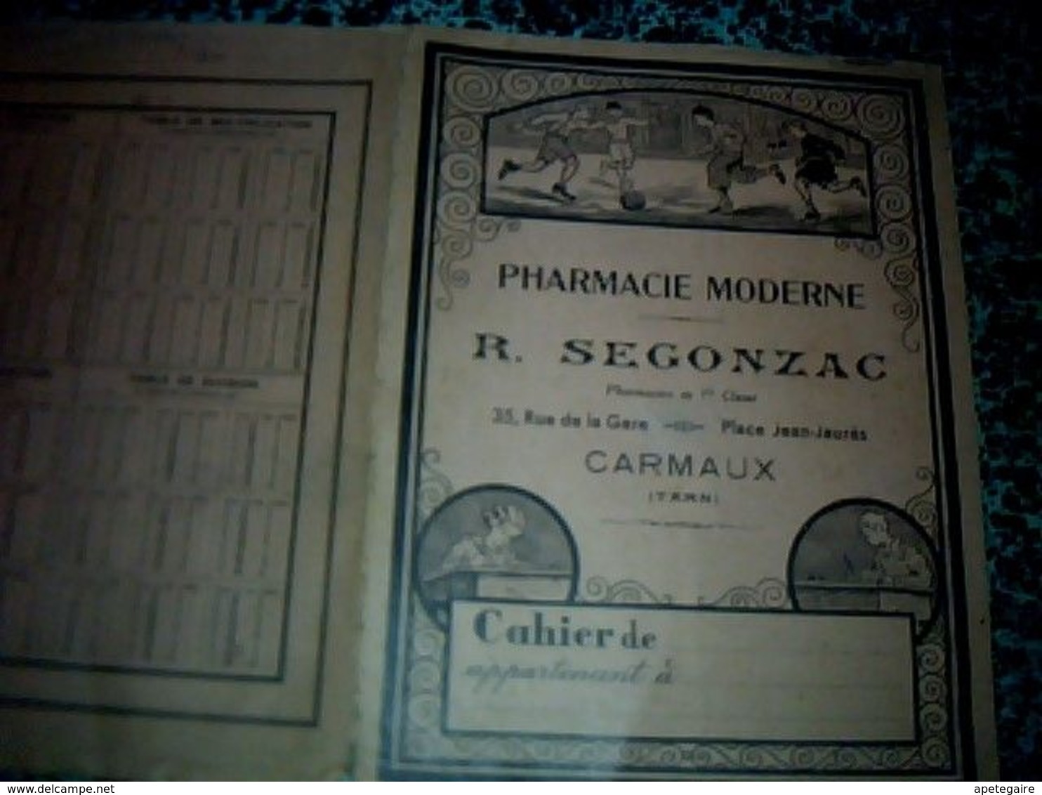 Buvard Pharmacie Moderne R.Segonzac à Carmaux Tarn - P