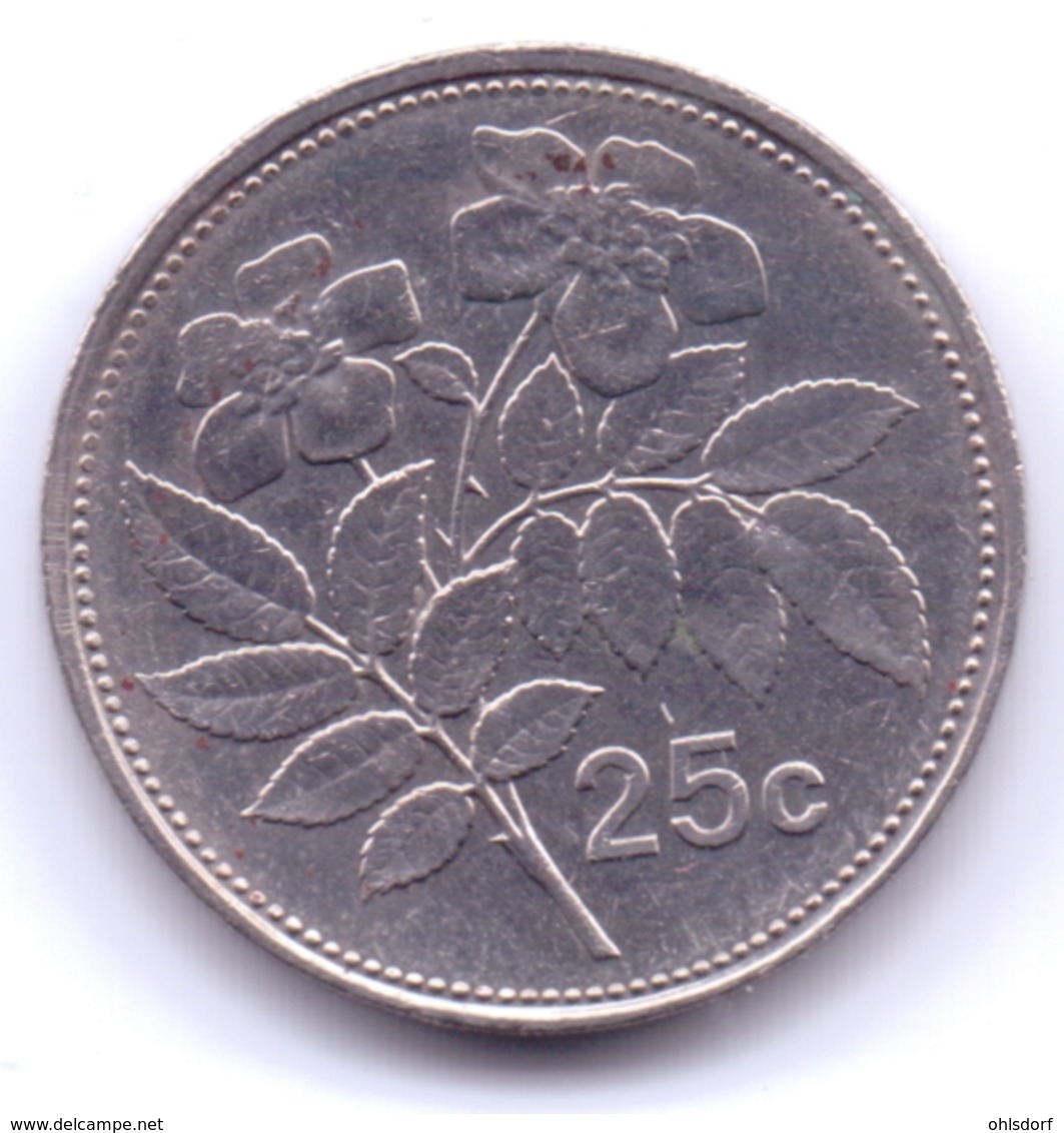 MALTA 2001: 25 Cents, KM 98 - Malta