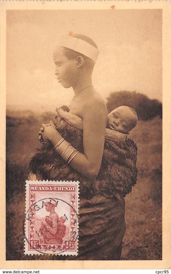 Belgique .CARTE MAXIMUM. N°207741. 1933. Cachet KIGAL. Ruanda. Femme Muhutu Et Son Enfant - 1905-1934