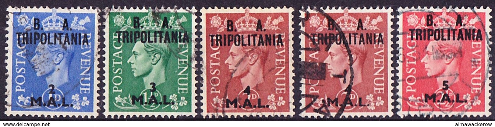 Tripolitania Brit. Occupation 1951 Mi 28-31, Sassone 28-31 Used O - Tripolitania