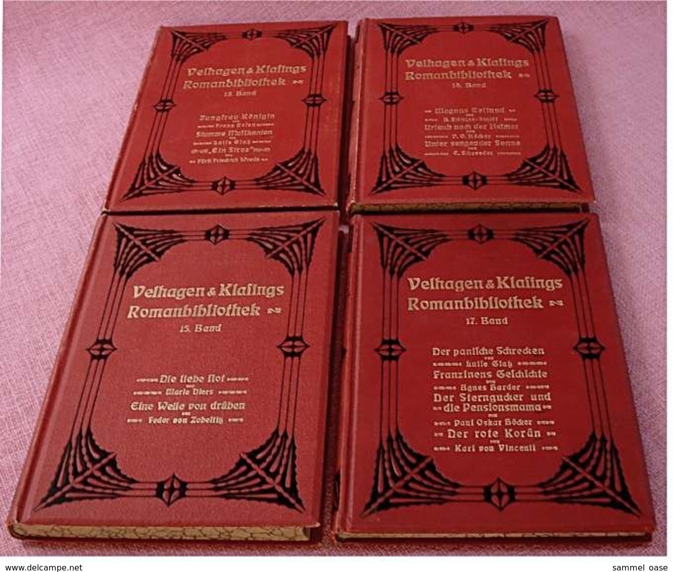 4 Bände Velhagen & Klasings Romanbibliothek - 1903 bis 1907 , Band 13-15 + 17