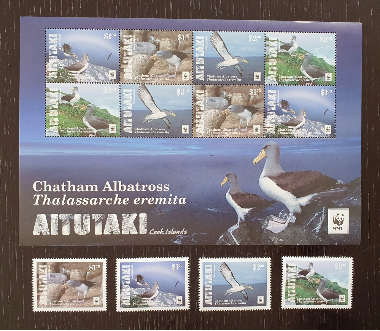 Aitutaki - Cook Islands 2016; WWF Animals & Fauna; Birds, Albatross; MNH, Neuf**, Postfrisch; S/S + Set; - Aitutaki