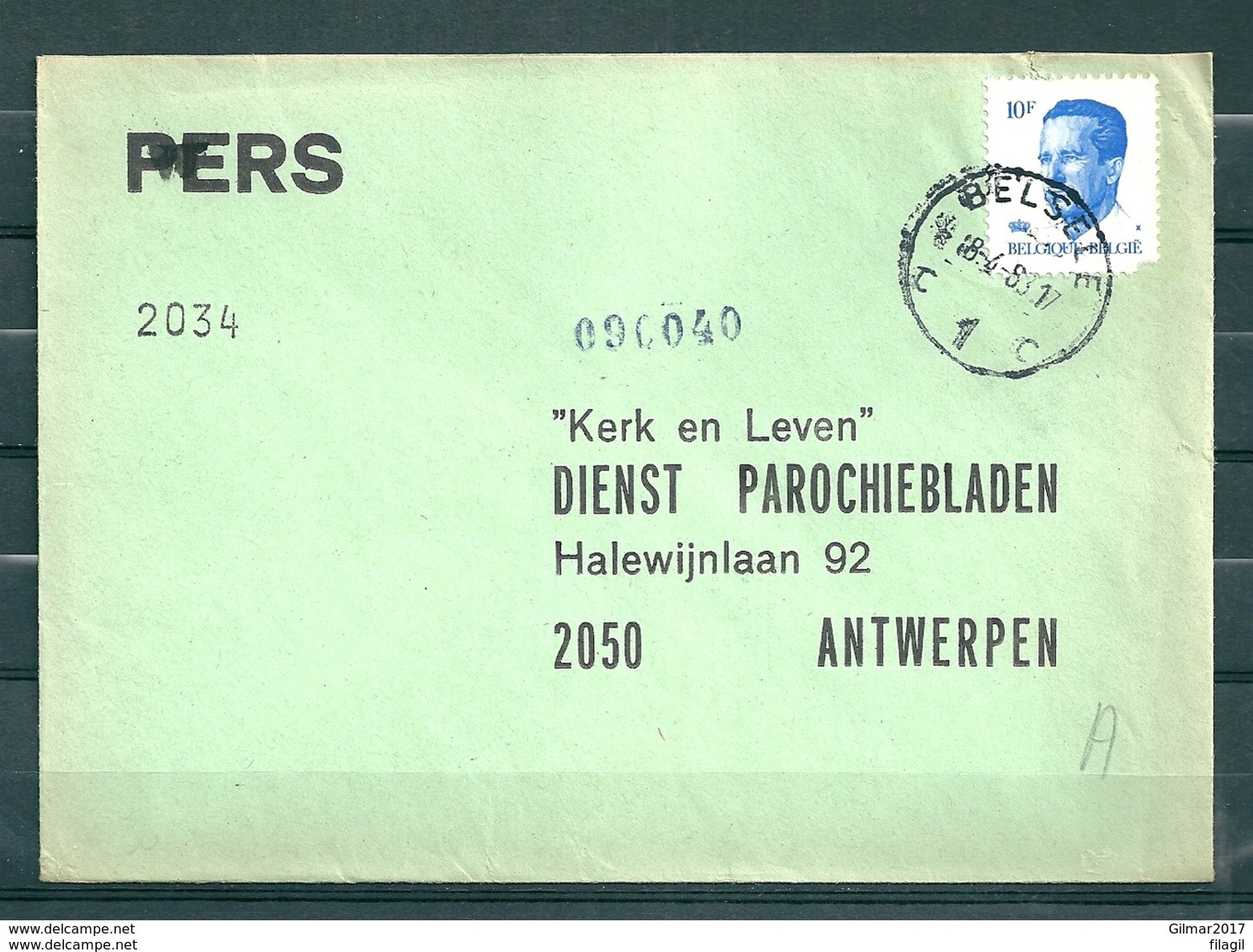 Pers Brief Van Belsele C1C Naar Antwerpen - Covers & Documents