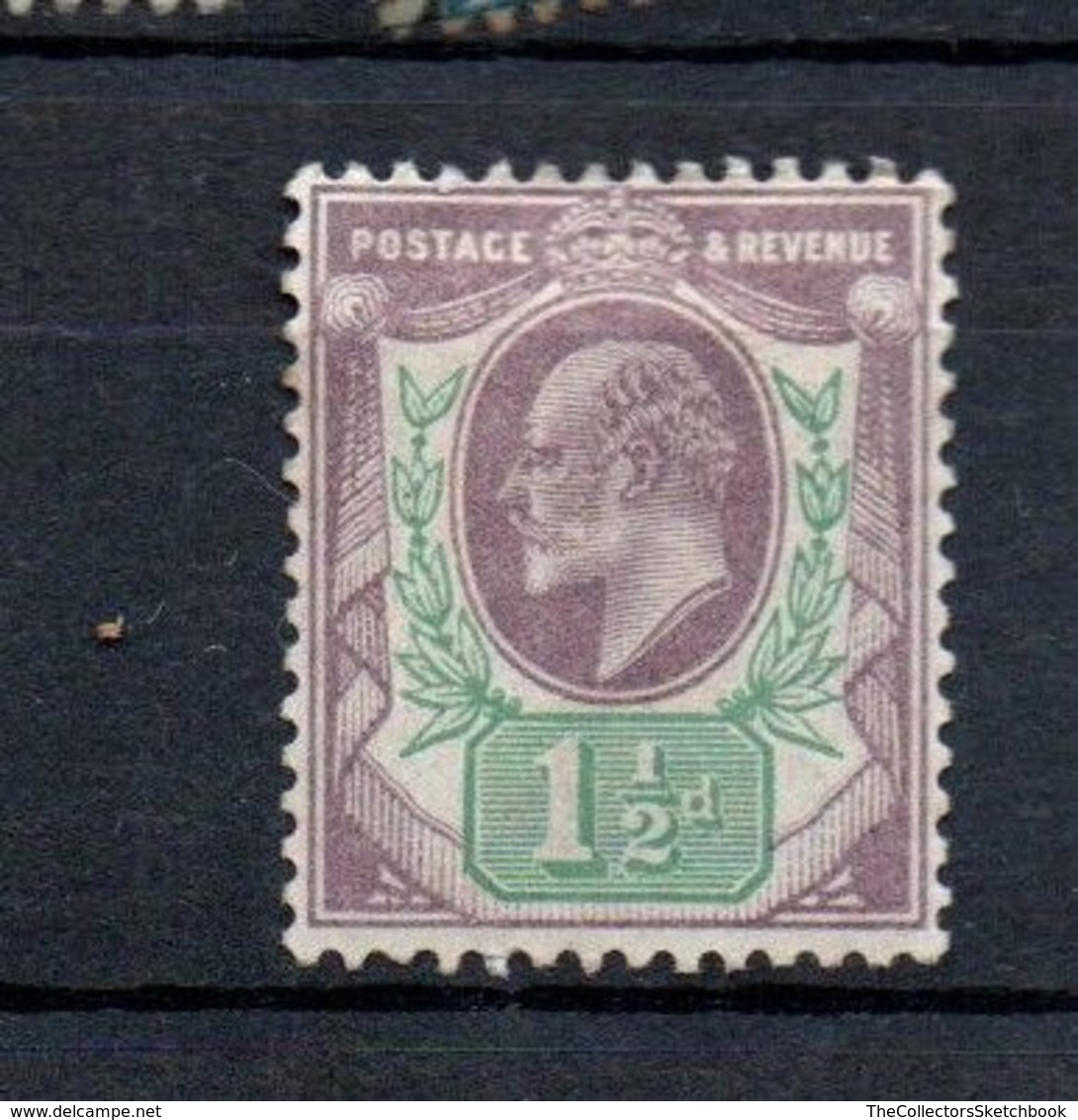 GB  EV11  1 1/2d Pale Dull Purple And Green ; Damaged By Hinge - Neufs
