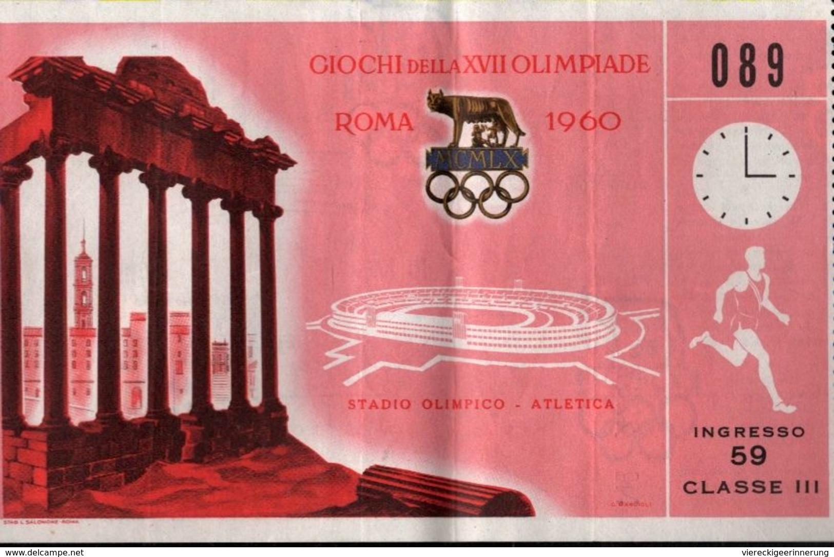 ! Olympiade Rom , Roma, 1960 Interessantes Konvolut über 25 Teile, 9 Eintrittskarten, Programme, Reiseunterlagen Etc. - Ete 1960: Rome