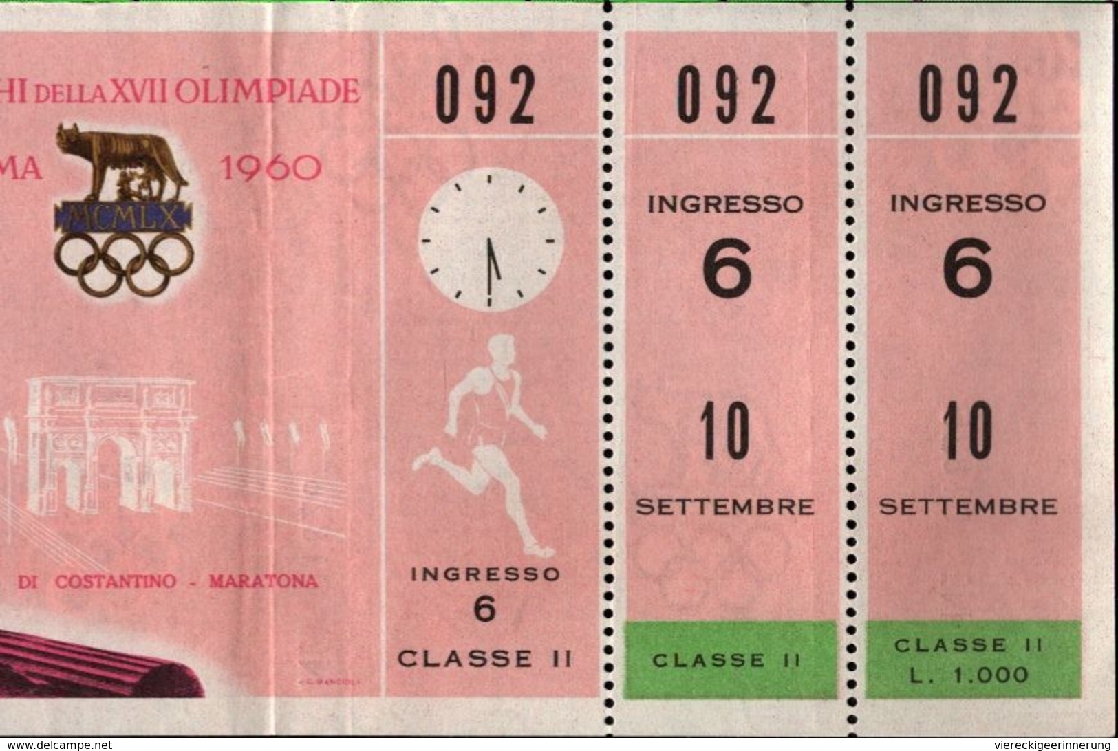 ! Olympiade Rom , Roma, 1960 interessantes Konvolut über 25 Teile, 9 Eintrittskarten, Programme, Reiseunterlagen etc.