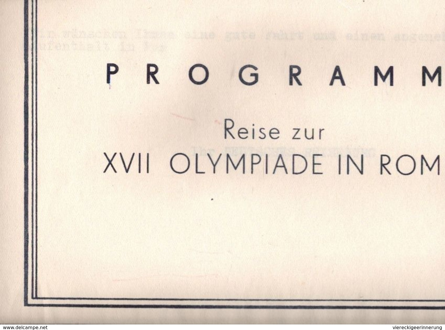 ! Olympiade Rom , Roma, 1960 interessantes Konvolut über 25 Teile, 9 Eintrittskarten, Programme, Reiseunterlagen etc.