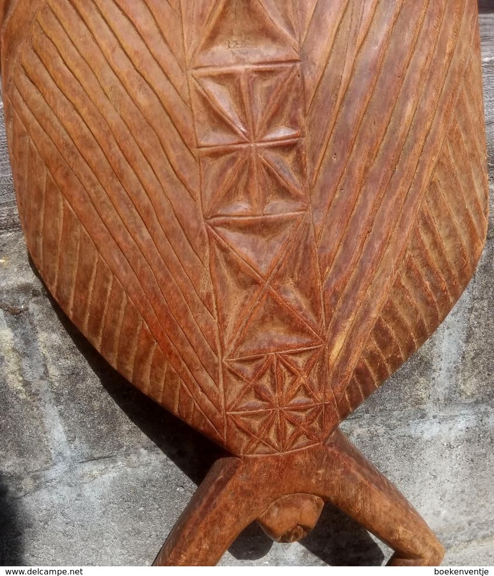 Ceremonieschild In De Vorm Van Een Kever Van De Bongostam Uit Soedan (Stad Tonye) - Bouclier De Cérémonie Bongo Soudan - Art Africain