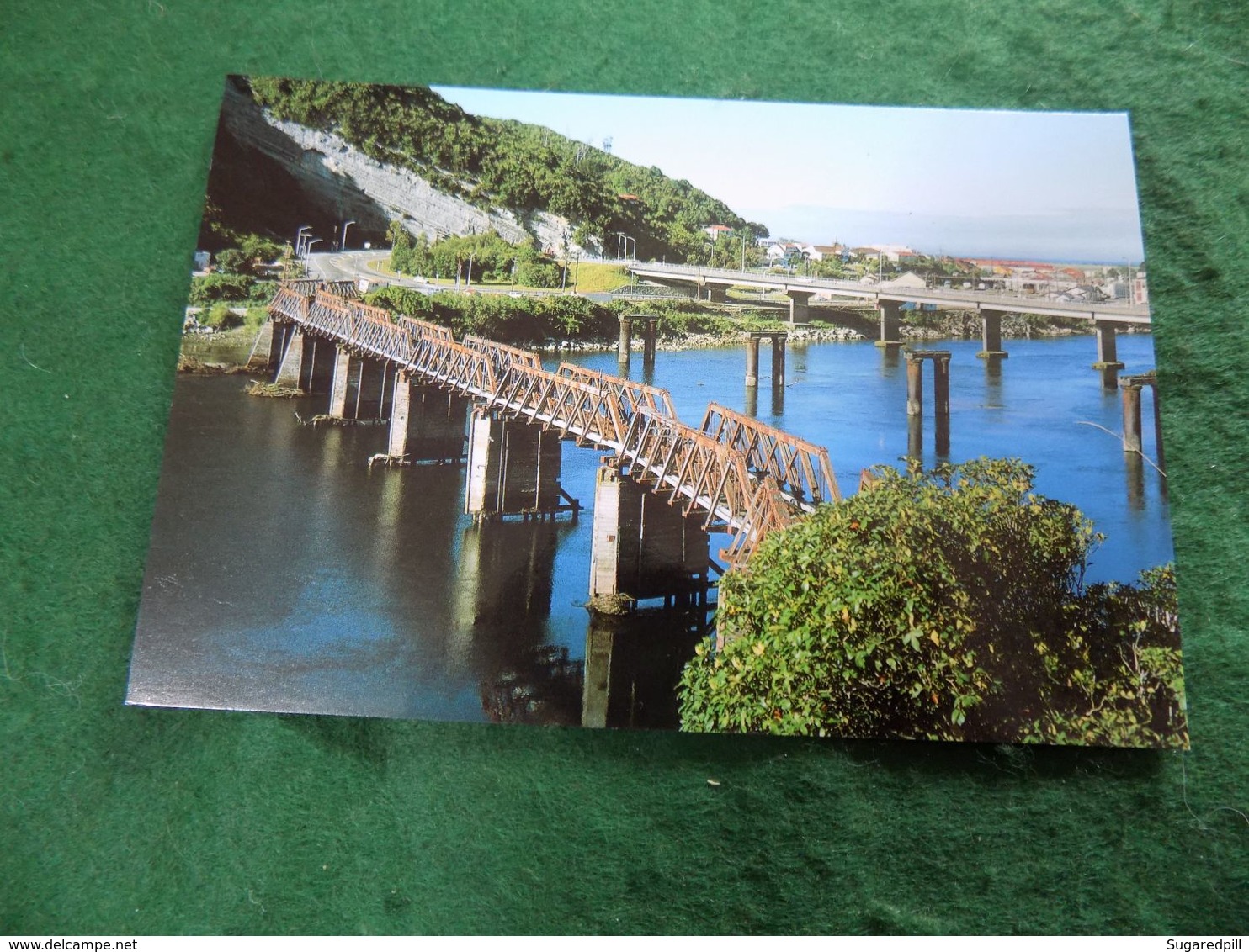 VINTAGE NEW ZEALAND: Greymouth Grey River Road & Rail Bridges Colour - Neuseeland