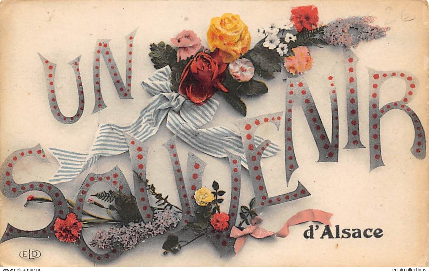 Non Localise. Divers Alsace    67        Un Souvenir D'Alsace   (voir Scan) - Andere & Zonder Classificatie