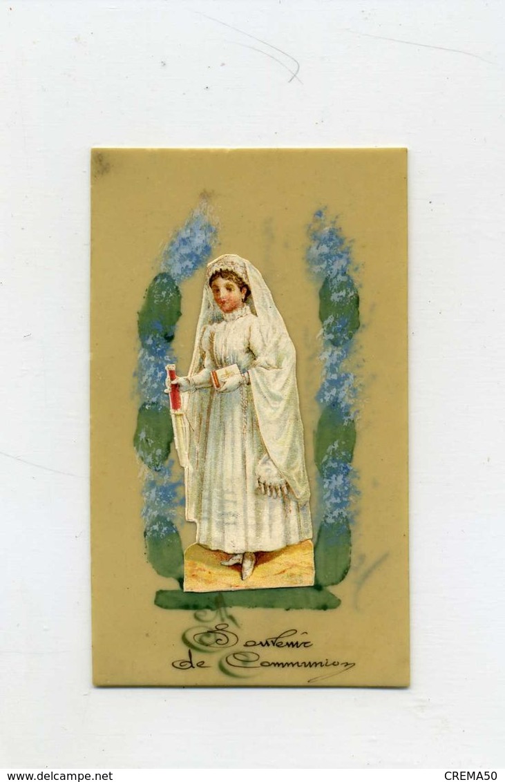 CANIVET  -  Souvenir De Communion  - Image Eb Rodoïd, Peint Main - Images Religieuses