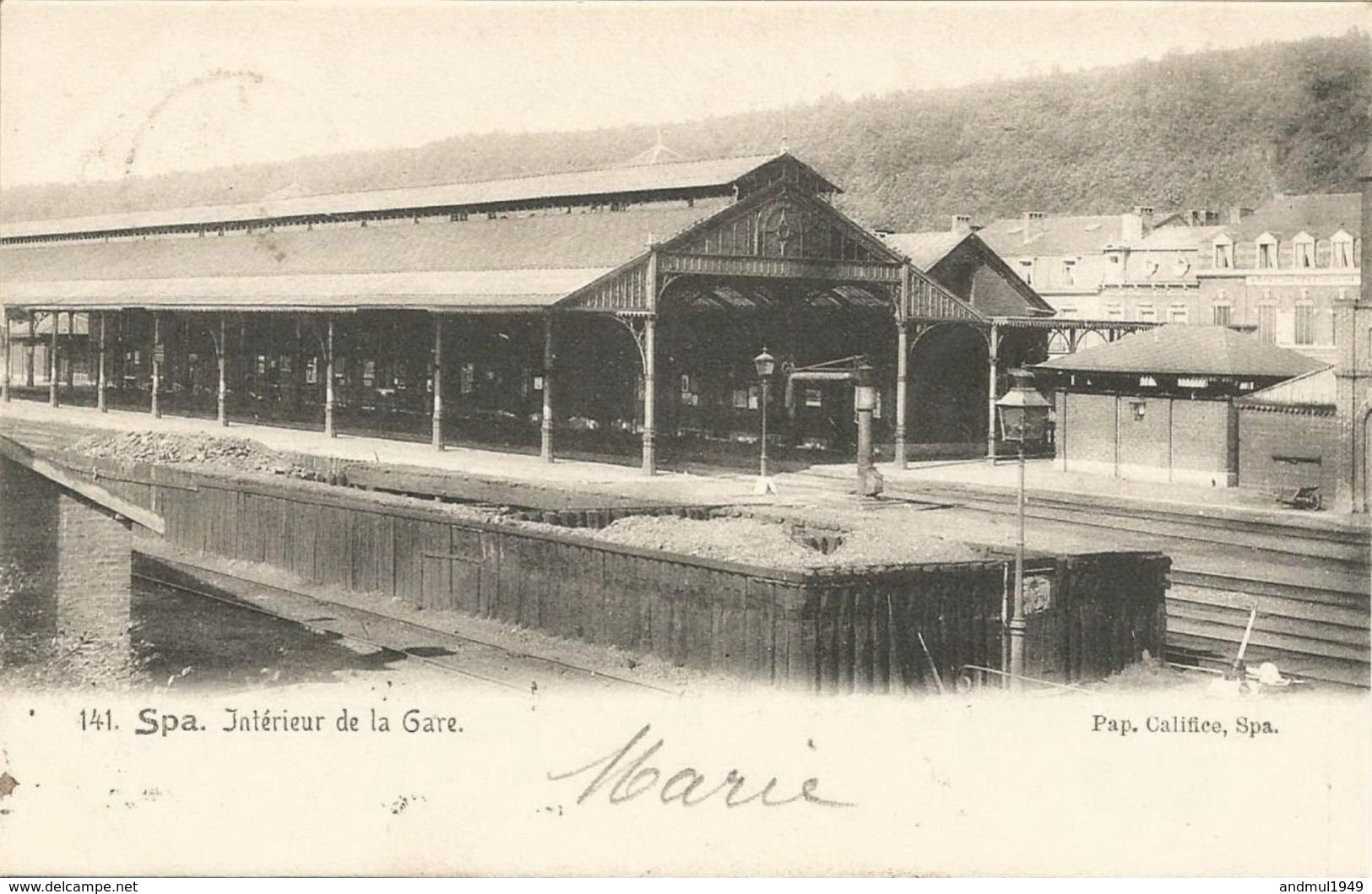 SPA - Intérieur De La Gare - Oblitération De 1905 - Pap. Califice, Spa - Spa