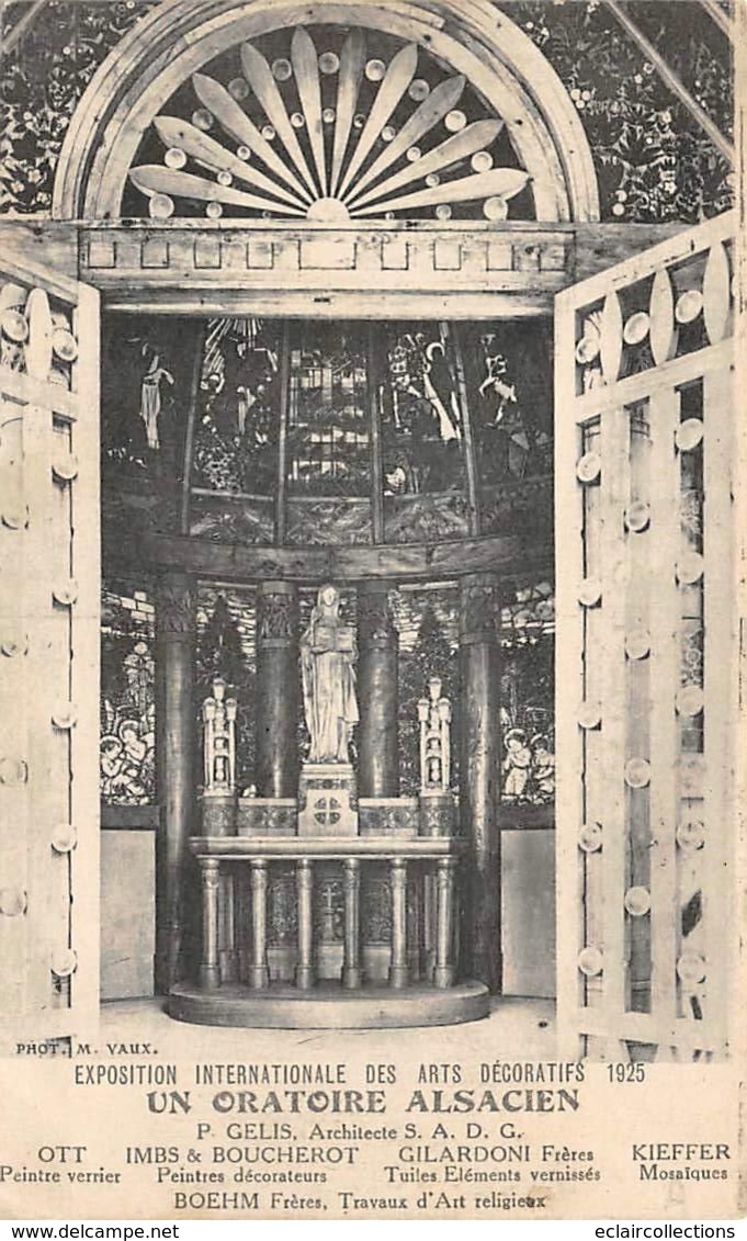 Thème Expostion : Expostion Des Arts Décoratifs Paris 1925 Un Oratoire Alsacien    (voir Scan) - Expositions