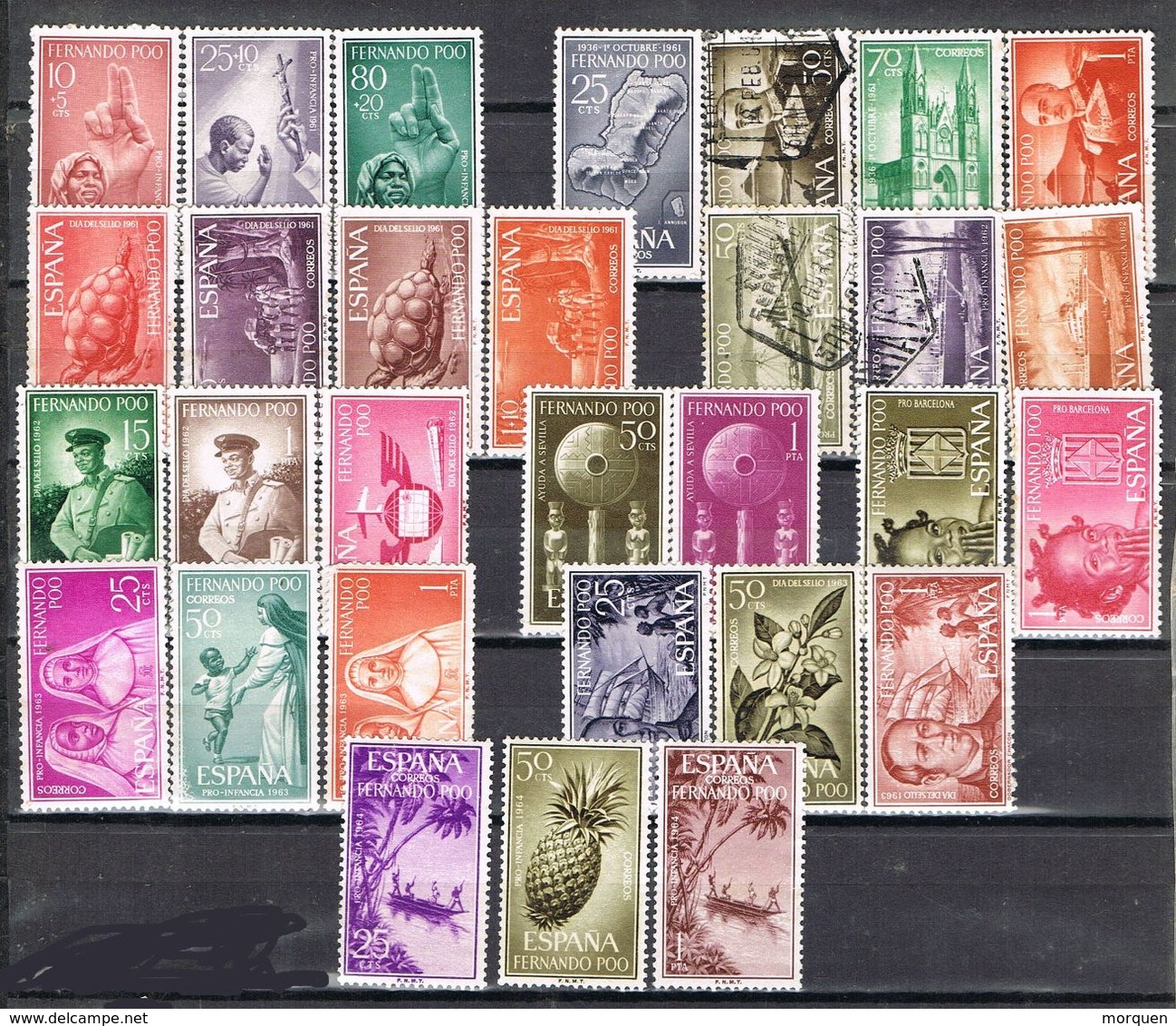 Lote Series Completas  FERNANDO POO, Colonia Española 1961-1964, Num 196-225 */º - Fernando Po