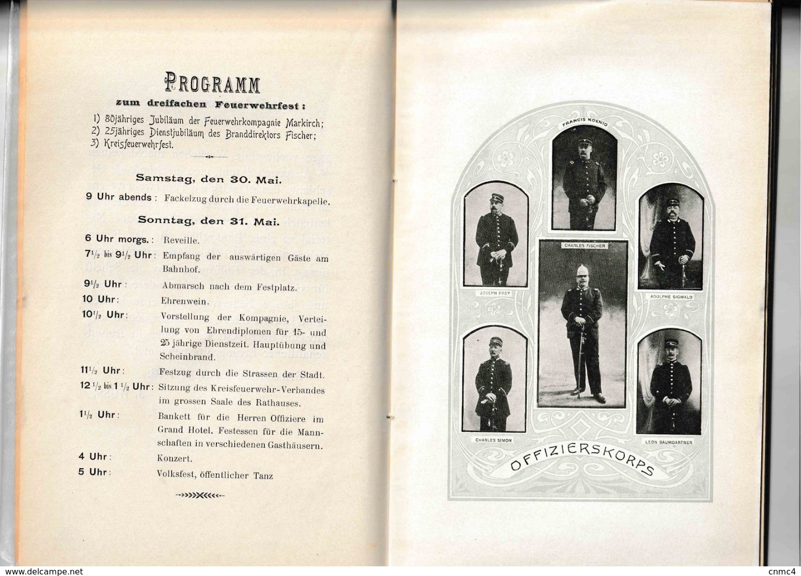 Festschrift Dreifache Feuerwehrfest 31 Mai 1908 Markirch, Pompiers Sainte Marie Aux Mines - Firemen