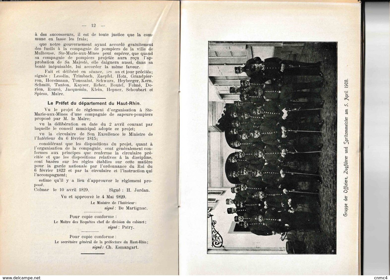 Festschrift Dreifache Feuerwehrfest 31 Mai 1908 Markirch, Pompiers Sainte Marie Aux Mines - Firemen