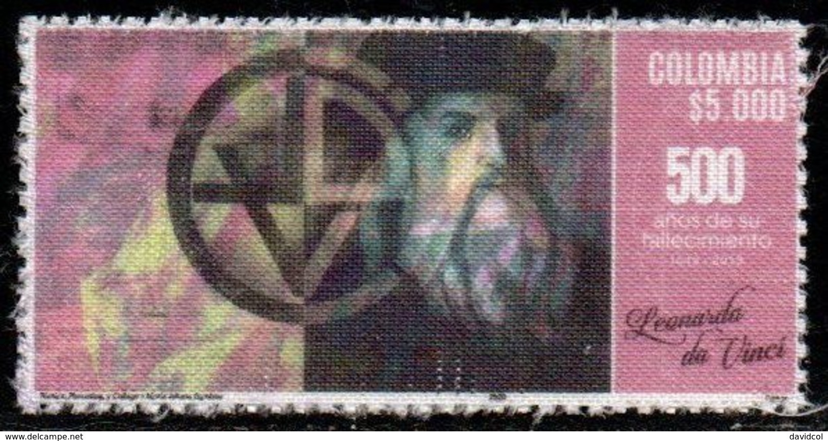 A274 - KOLUMBIEN - 2020- MNH- DA VINCI 500 YEARS 1519-2019- SILK STAMP - Kolumbien