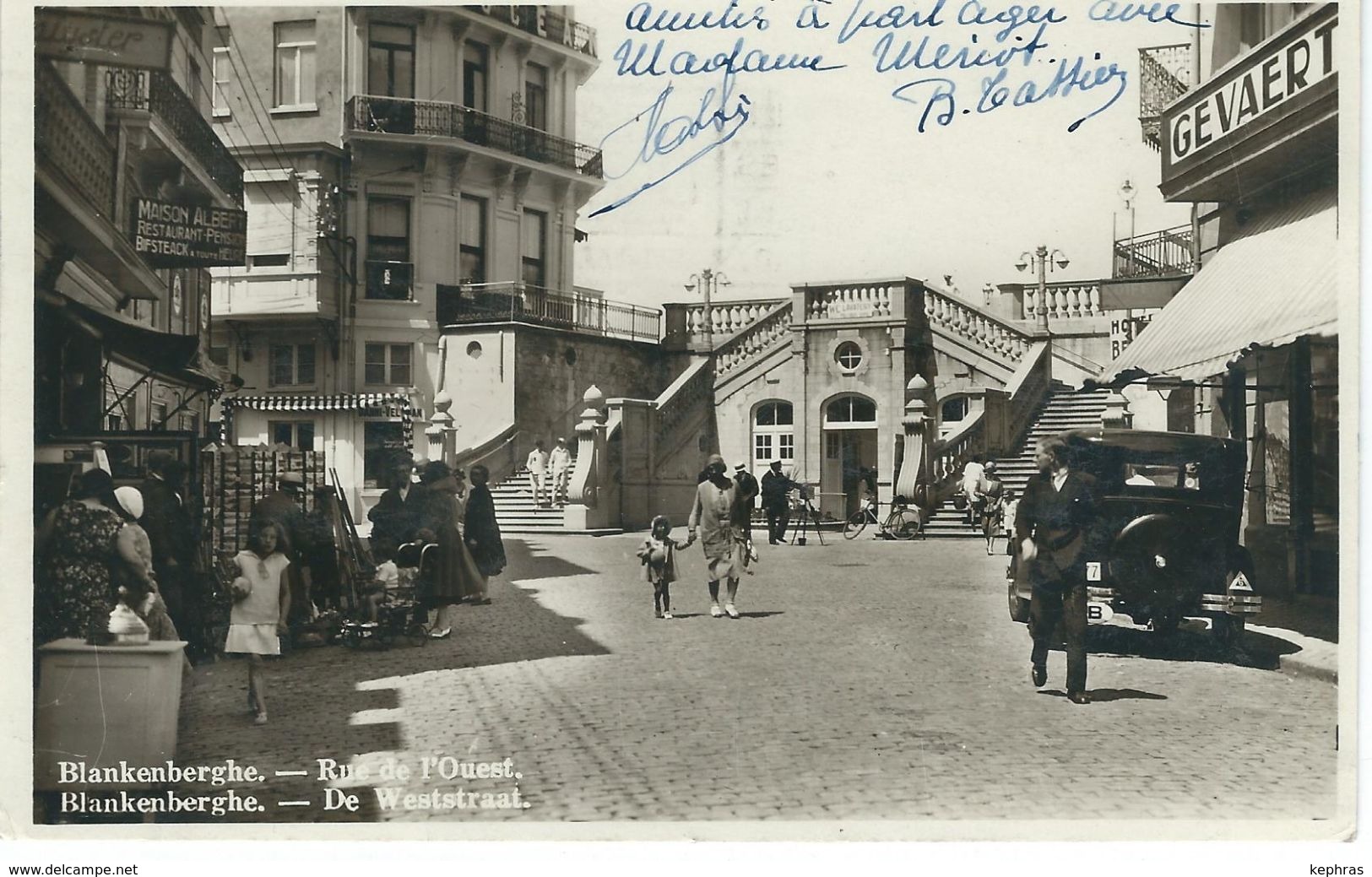 BLANKENBERGHE - BLANKENBERGE : Rue De L'Ouest - De Weststraat - RARE VARIANTE - Cachet De La Poste 1932 - Blankenberge