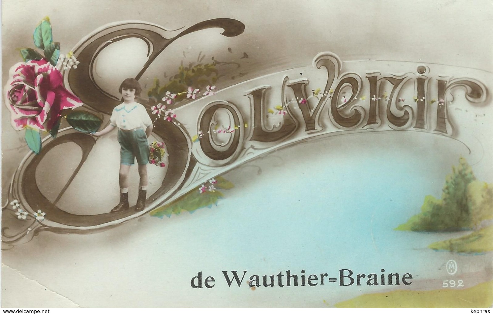 Souvenir De WAUTHIER-BRAINE - Cachet De La Poste 1923 - Braine-le-Château