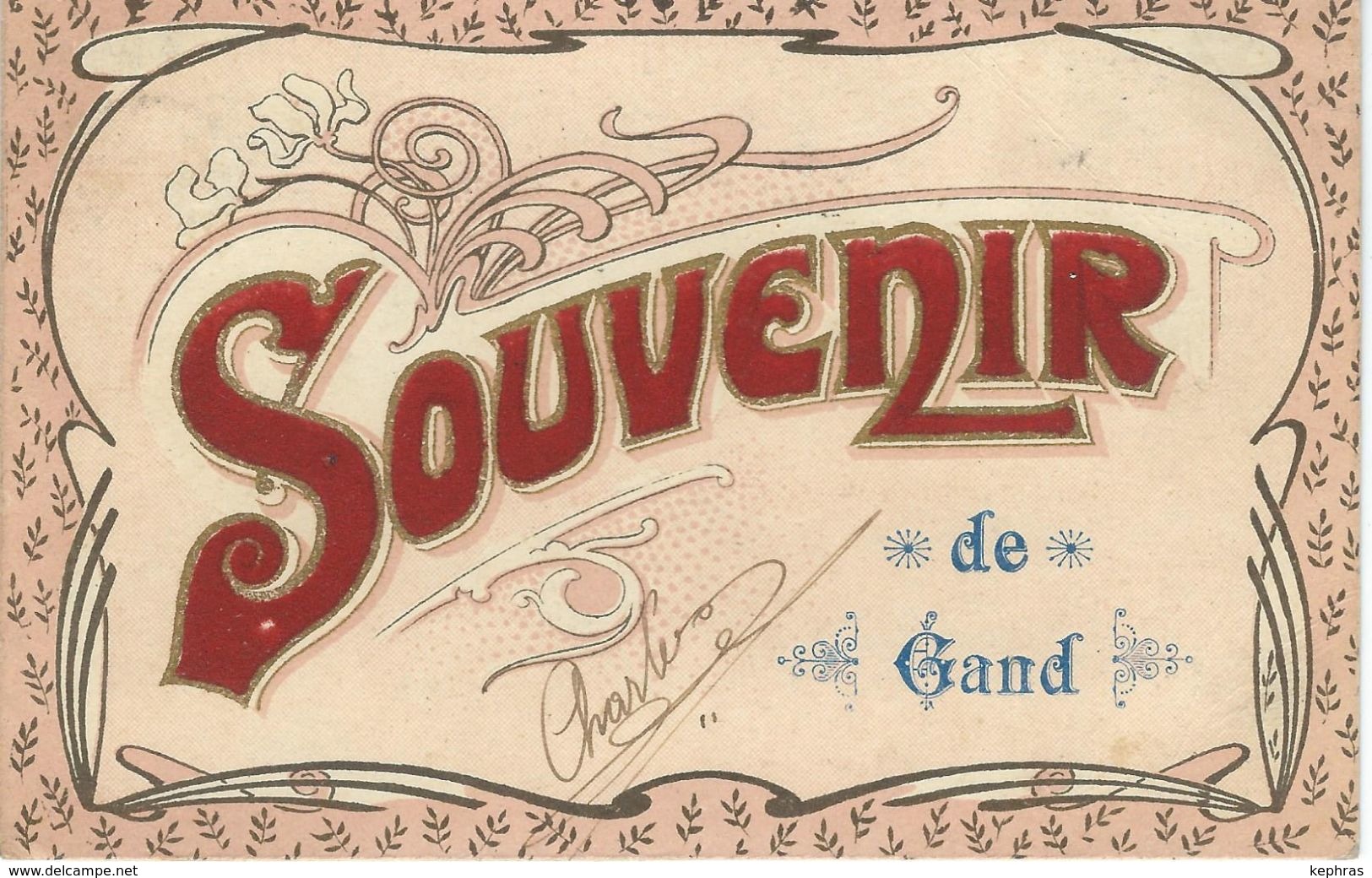 Souvenir De GAND - Cachet De La Poste 1908 - Gent