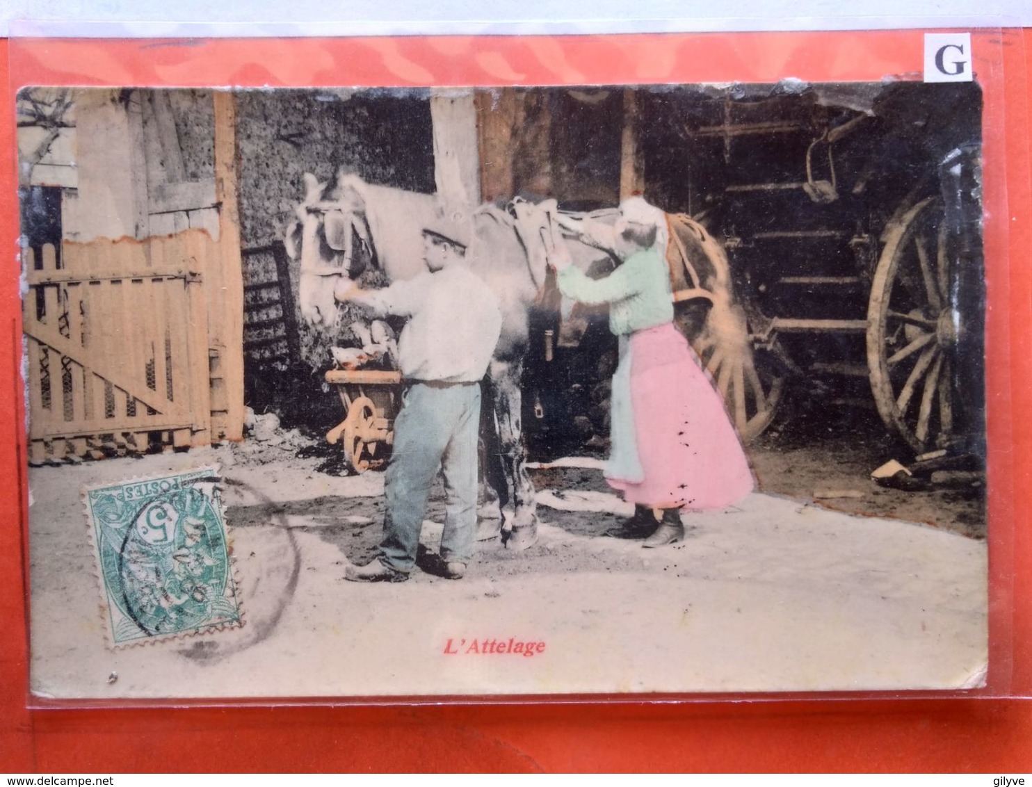 CPA .L'attelage.  Cheval.  (Q.377) - Attelages